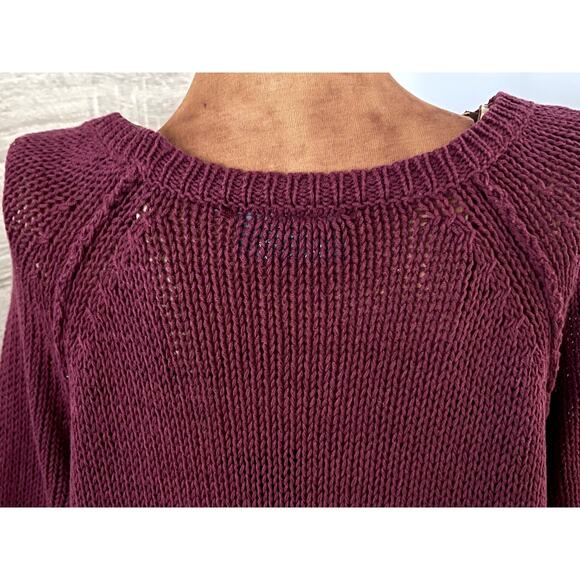 Wooden Ships Sz M/L Game Day Pullover Sweater Maroon Cotton Fan Gear Sporty - Picture 9 of 11